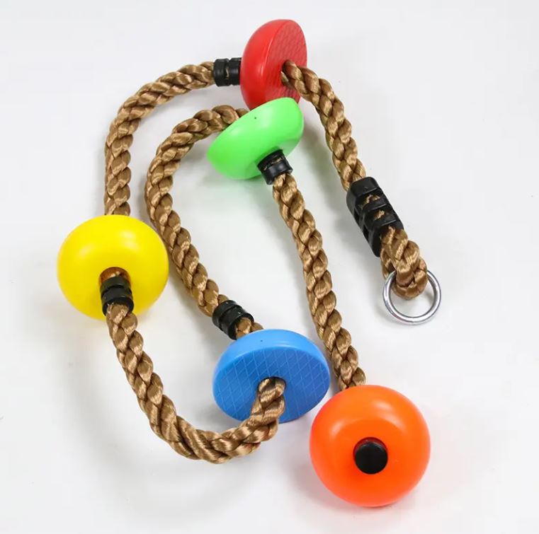 Tree Climbing Swing Rope – Multicolor Disc Swing for Kids