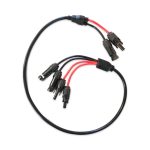 Y branch connector for solar panels