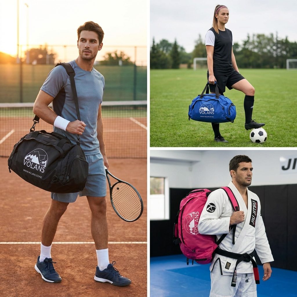 Volans Waterproof Gym Sports Bag – Duffel for Gym, Jiu-Jitsu & Sports - Image 3
