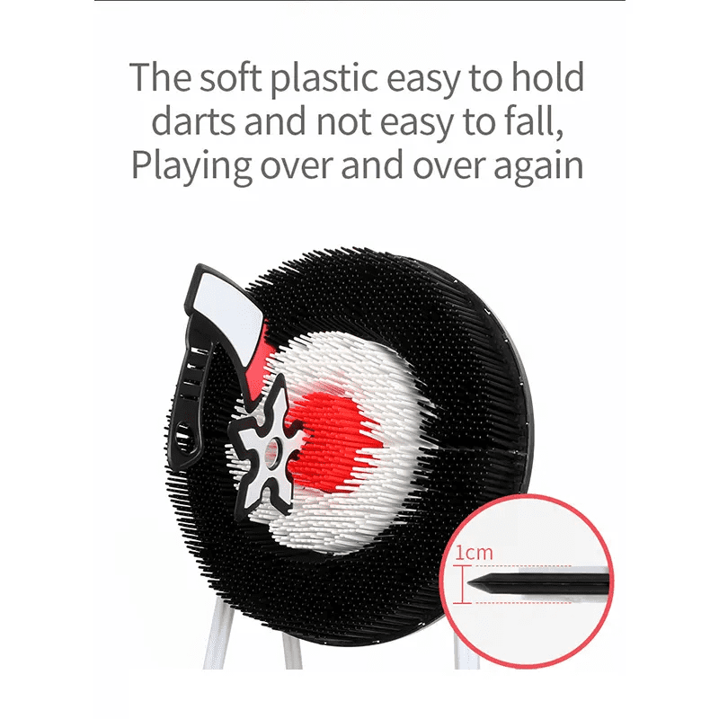 Safe & Thrilling Axe Throwing Set – Indoor/Outdoor Family Fun with Plastic Axes & Ninja Stars! - Image 4