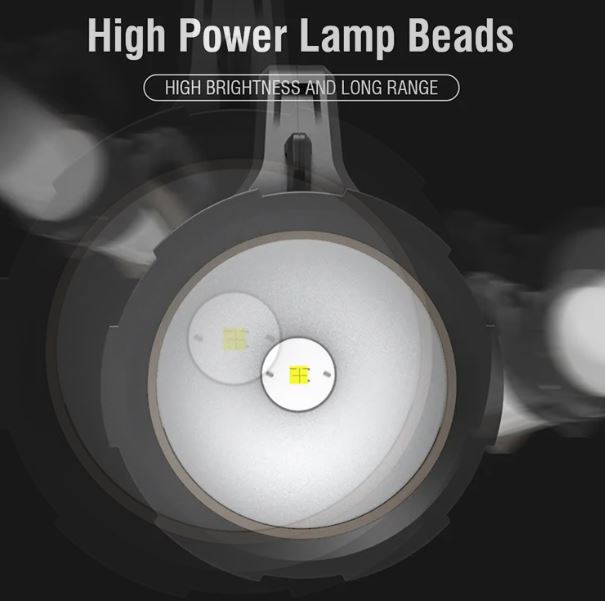 1000 Lumen Rechargeable LED Flashlight with Side Lights & Tail Emergency Signal – 300m Beam, IP64 Waterproof - Image 4