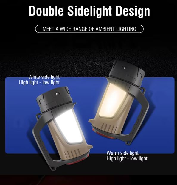1000 Lumen Rechargeable LED Flashlight with Side Lights & Tail Emergency Signal – 300m Beam, IP64 Waterproof - Image 3