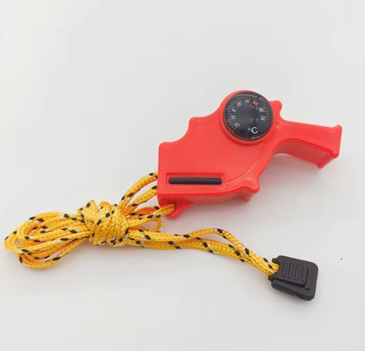 Loudest Survival Whistle with Compass: Stay Safe Outdoors! - Whistle Orange