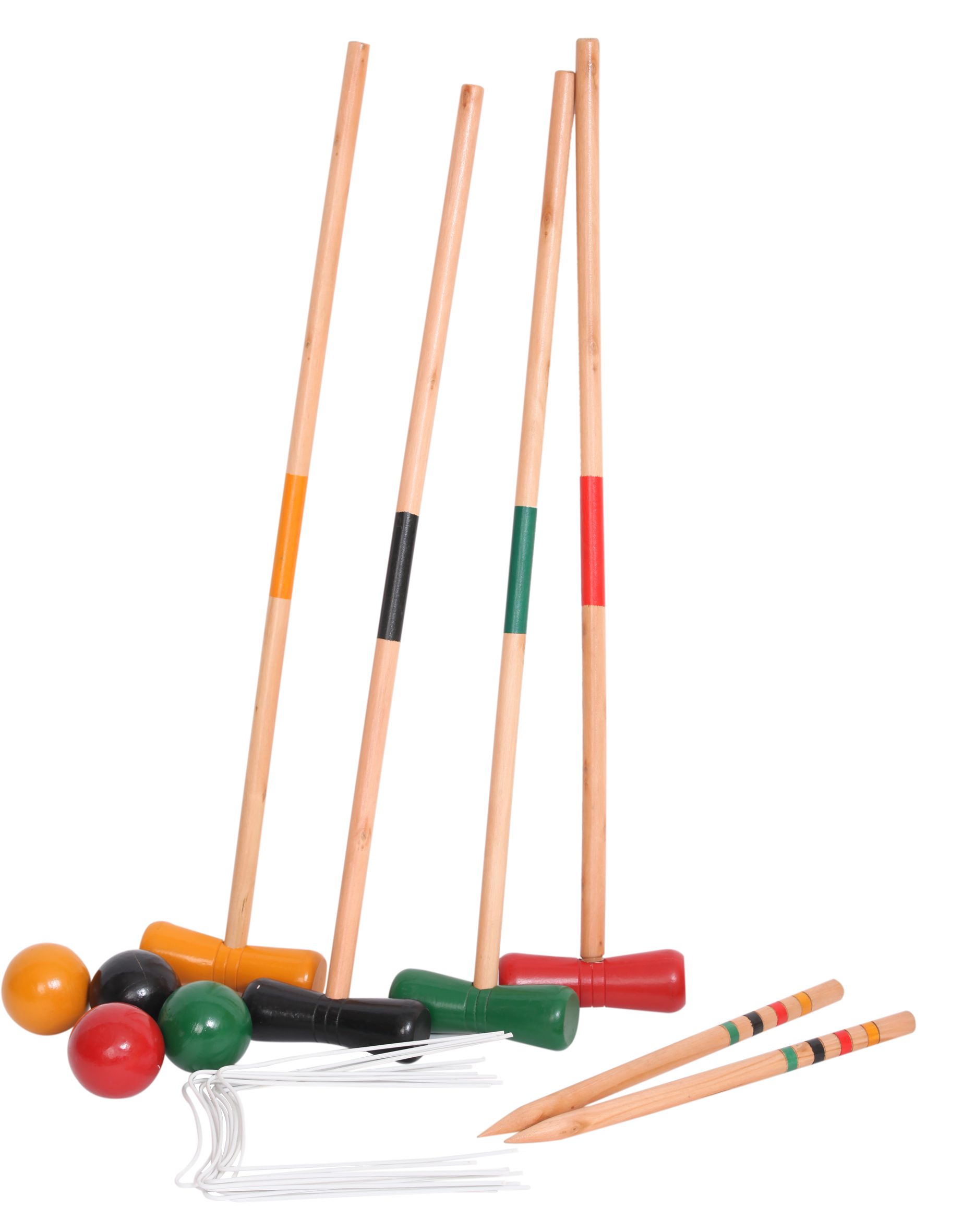 Wooden Croquet Set for 4 Players – Classic Backyard Lawn Game