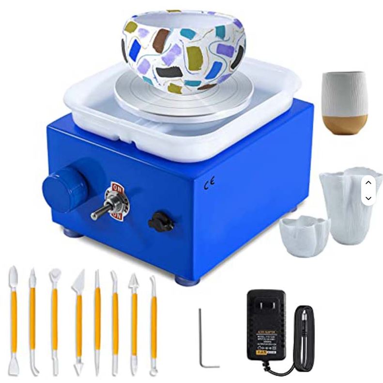 Mini Pottery Wheel Machine: Creative Clay Fun for Kids & Beginners!