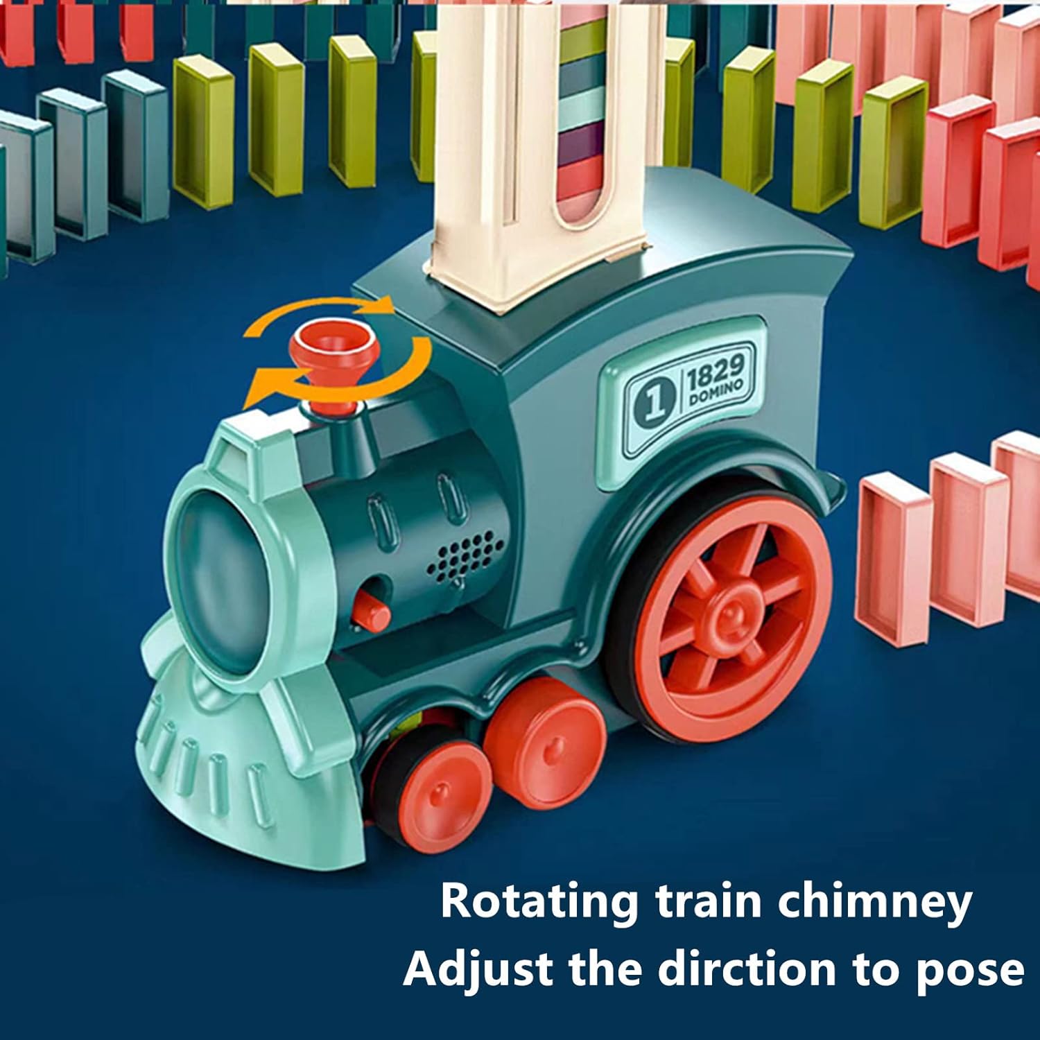 Domino Train Blocks Set – Automatic Laying Toy with Realistic Sounds! Ages 3+ - Image 2
